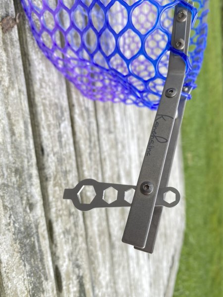 画像3: ★ウルトラライト超軽量チタン★NEW！！★Ti+Plus Wrench-yランディングネット★28ｃｍスモールラバーネットつき★ (3)